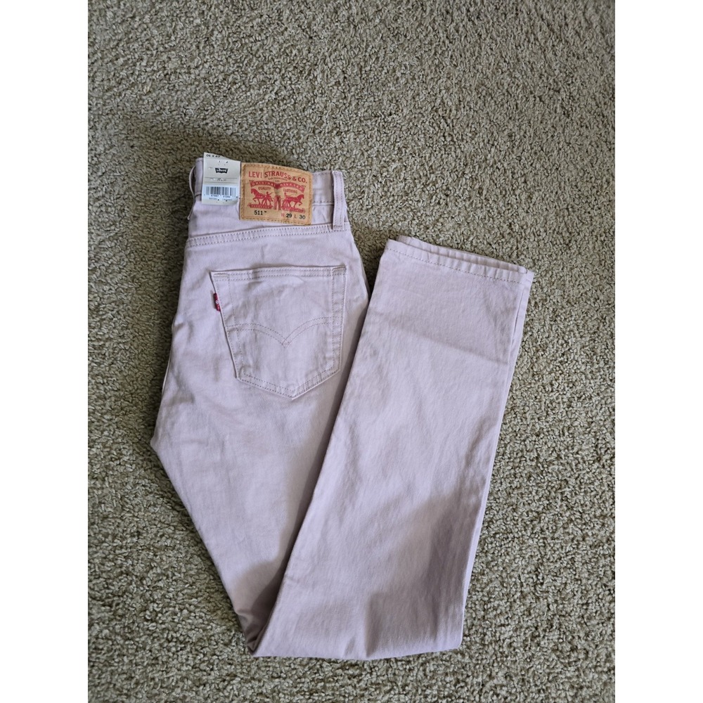 Levis 511 Mens Slim Fit Jeans 29x30 Zeke Pink MSRP $69.50